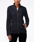 Karen Scott Quilted Zipper-front Jacket, Only At Macy's