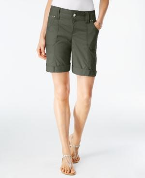 Inc International Concepts Petite Embellished Utility Shorts, Only At Macy's