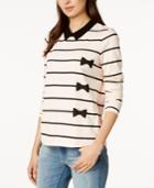 Maison Jules Bow-stripe Collared Top, Created For Macy's