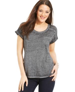 Style & Co. One-pocket Burnout Tee
