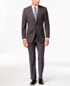 Marc New York By Andrew Marc Slim-fit Gray Mini-stripe Suit