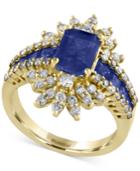 Royale Blue By Effy Sapphire (2-1/2 Ct. T.w.) And Diamond (3/4 Ct. T.w.) Ring In 14k Gold