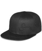 Sean John Men's Core Script Black Embroidered-logo Flexfit Hat