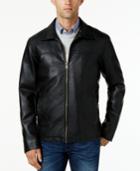 Cole Haan Faux-leather Zip-front Jacket