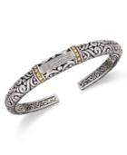 Balissima By Effy Diamond Swirl Bangle (1/5 Ct. T.w.) In 18k Gold And Sterling Silver