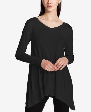 Dkny Asymmetrical-hem Tunic Sweater
