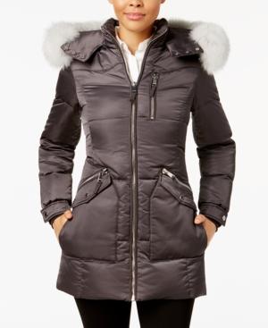 1 Madison Expedition Fox-fur-trim Hooded Puffer Coat
