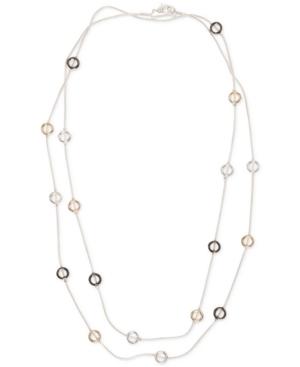 Nine West Mixed Metal Rings Long Necklace
