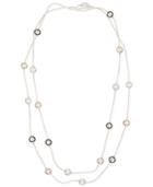 Nine West Mixed Metal Rings Long Necklace