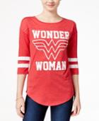 Bioworld Juniors' Wonder Woman Graphic Varsity T-shirt