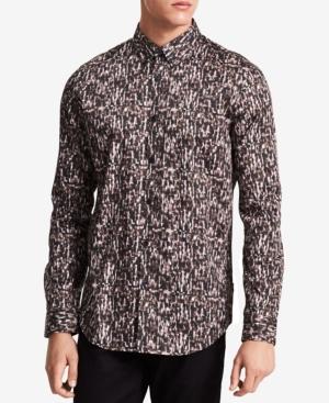 Calvin Klein Men's Slim-fit Optic Square-print Shirt