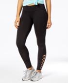 Material Girl Active Juniors' Crisscross-cutout Leggings, Created For Macy's