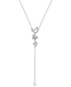 Inc International Concepts Silver-tone Pave Triple Butterfly Lariat Necklace, Only At Macy's