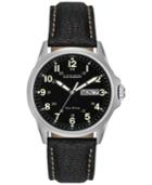 Citizen Men's Eco-drive Black Leather Strap Watch 37mm Aw0040-01e
