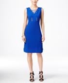 Inc International Concepts Petite Lace-up Sheath Dress, Only At Macy's