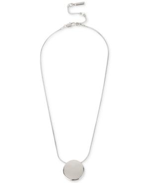 Kenneth Cole New York Silver-tone Circle Pendant Necklace