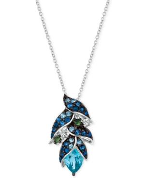 Le Vian Multi-gemstone (1-3/4 Ct. T.w.) & Diamond Accent Pendant Necklace In 14k White Gold