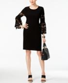 Alfani Lace-sleeve A-line Dress, Created For Macy's