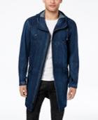 Sean John Men's Full-zip Hooded Denim Coat