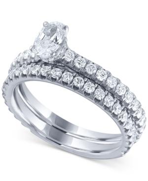 Diamond Oval Bridal Set (1-1/4 Ct. T.w.) In 14k White Gold