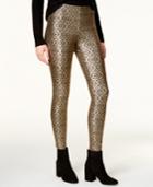 Maison Jules Printed Metallic Skinny Pants, Created For Macy's
