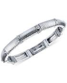2028 Silver-tone Crystal Link Stretch Bracelet