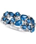 Le Vian Precious Collection Sapphire (2-1/5 Ct. T.w.) And Diamond (1/7 Ct. T.w.) Ring In 14k White Gold