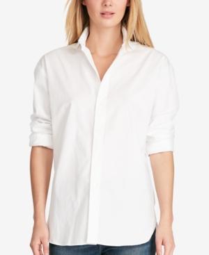 Polo Ralph Lauren High-low Boyfriend Fit Hem Poplin Shirt