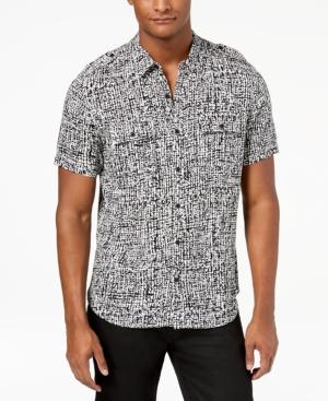 Guess Men's Abstract Grid Shirt