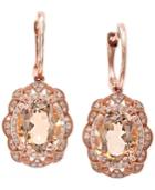 Blush By Effy Morganite (4-5/8 Ct. T.w.) And Diamond (1/4 Ct. T.w.) Earrings In 14k Rose Gold