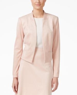 Calvin Klein Faux-suede Open-front Jacket