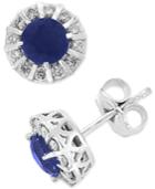 Amore By Effy Ruby (1-1/8 Ct. T.w.) & Diamond (1/3 Ct. T.w.) Stud Earrings In 14k White Gold (also Available In Sapphire, Emerald & Tanzanite)