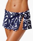 Tommy Bahama Leaf-print Faux-wrap Swim Skirt Women's Swimsuit