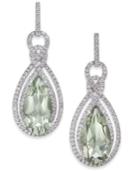 Green Amethyst (6 Ct. T.w.) & White Topaz (1/2 Ct. T.w.) Drop Earrings In Sterling Silver