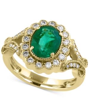 Brasilica By Effy Emerald (1-1/2 Ct. T.w.) And Diamond (3/8 Ct. T.w.) Ring In 14k Gold, Created For Macy's