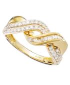 14k Gold Ring, Diamond Swirl Twist (1/2 Ct. T.w.)