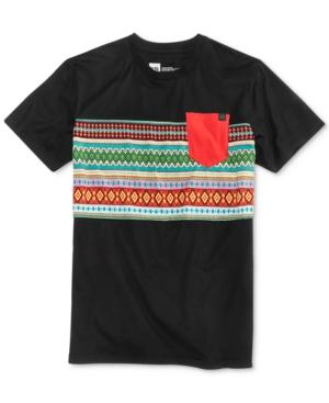 Young & Reckless Men's Wolfmother Geo-stripe Cotton Pocket T-shirt