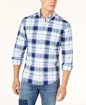 Tommy Hilfiger Men's Custom-fit Sheen Plaid Shirt