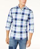 Tommy Hilfiger Men's Custom-fit Sheen Plaid Shirt