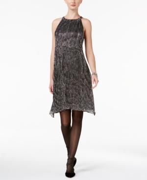 Alfani Petite Metallic Halter Dress, Only At Macy's