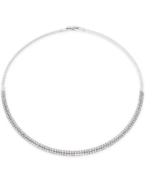 Inc International Concepts Silver-tone Crystal Collar Necklace, Only At Macy's