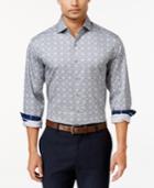 Tasso Elba Men's Big And Tall Geometric Long-sleeve Shirt, Classic Fit