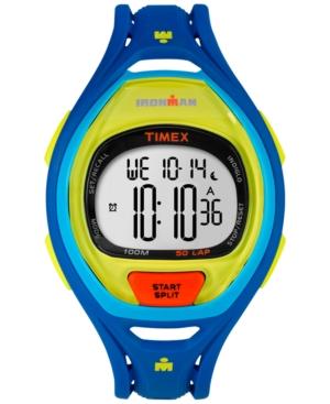 Timex Unisex Digital Ironman Sleek Blue Bracelet Watch 53mm Tw5m01600jt