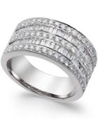 Five-row Diamond Ring (1-1/4 Ct. T.w.) In 14k White Gold