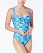 La Blanca True Blue Tile-print One-piece Swimsuit Women's Swimsuit