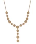 Inc International Concepts Rose Gold-tone Crystal Fireball Lariat Necklace, Created For Macy's
