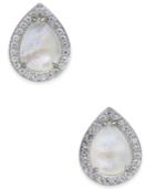 Danori Mother-of-pearl & Pave Teardrop Stud Earrings, Created For Macy's