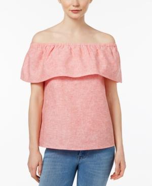 Kensie Off-the-shoulder Flounce Top