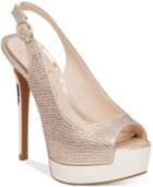 Jessica Simpson Kabale Peep-toe Slingback Platform Pumps Women's Shoes