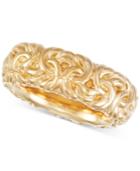 Signature Gold Byzantine-inspired Ring In 14k Gold Over Resin, Created For Macy's
